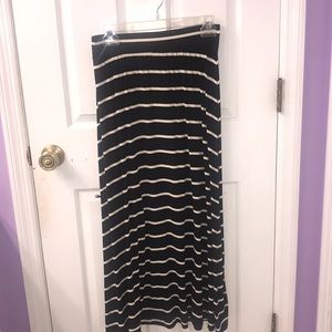 Striped maxi skirt